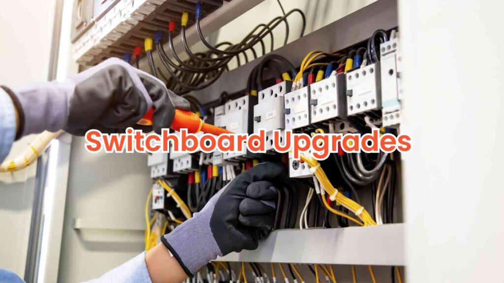 This image showed an electrician upgrading a switchboard to enhance electrical safety in a Sydney home.