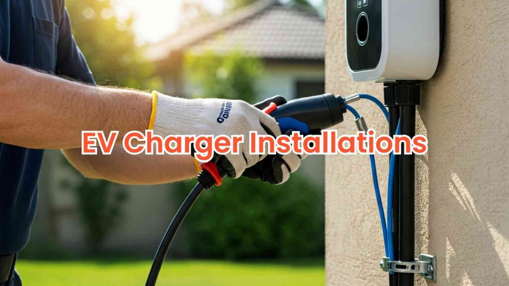 This image captures the process of EV charger installation in a residential building in Sydney, ensuring a smooth charging experience for businesses.
