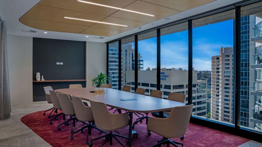 Elevate your executive spaces with professional commercial LED lighting. Lightspeed Electrical provides sleek, linear lighting solutions for high-end corporate boardrooms.